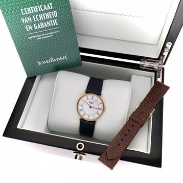 Longines La Grande Classique L4.691.6; 18ct. Gouden Horloge, Overige merken, Leer, Polshorloge, Ophalen of Verzenden