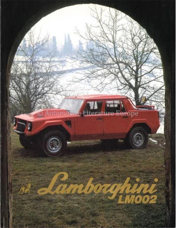 1987 LAMBORGHINI LM002 BROCHURE FRANS DUITS, Nieuw, Author