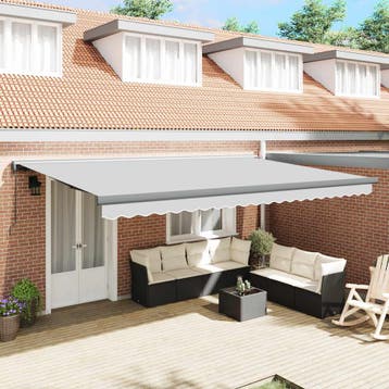 vidaXL Handmatige Luifel Frame 5 x 3 m Antraciet, Verzenden, Nieuw