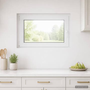 vidaXL Kleur binnenkant kelderraam Wit RISOR 50 x 55 cm, Verzenden, Nieuw
