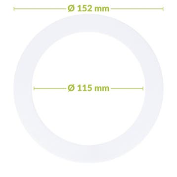 Luxar Verloopring Polystyreen Ø115-152mm Wit, Verzenden, Nieuw, Overige fittingen