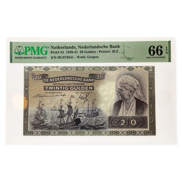 20 Gulden 1939 Emma PMG 66, Verzenden