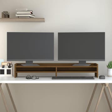 vidaXL Monitorstandaard 100x24x16 cm massief grenenhout, Verzenden, Nieuw