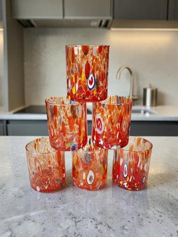 MurArt - Drinkset (6) - Glas - Murrine Millefiori
