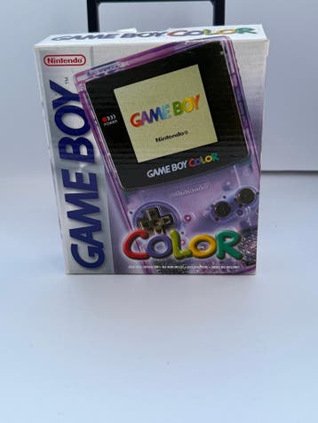 Nintendo Game Boy Color Transparant Paars – Originele Verpak, Verzenden, Gebruikt