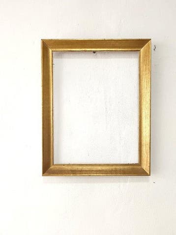 Lijst- Oude/vintage houten lijst (goudkleurige afwerking en