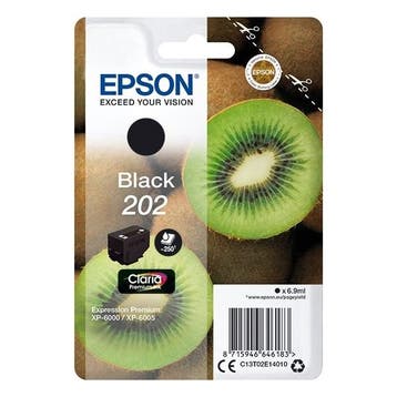 Epson 202 (T02E1) inktcartridge zwart (origineel), Verzenden, Nieuw, Cartridge, Epson