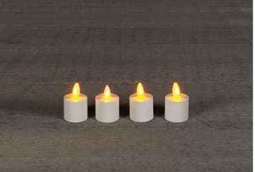LED-theelichten met afstandsbediening | Wit | Ø 3,8 cm | H 5, Ophalen of Verzenden, Zo goed als nieuw
