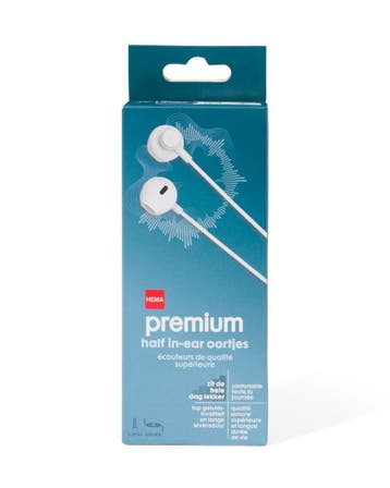 HEMA Oortjes half in-ear premium wit, Verzenden, Nieuw