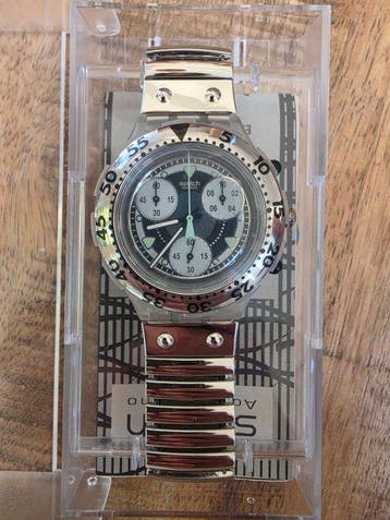 Swatch Midi Aqua Chrono - Space Trip - SEK107 - Olympische, Nieuw