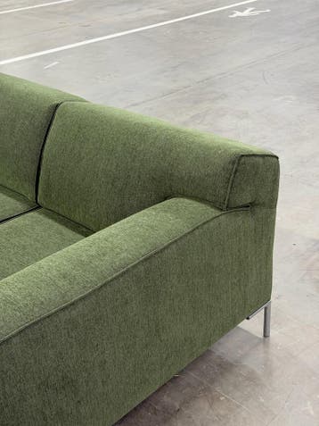 Design on Stock Bloq Bank | Groen | NIEUWSTAAT + Garantie, Huis en Inrichting, Banken | Bankstellen, 250 tot 300 cm, Ophalen of Verzenden