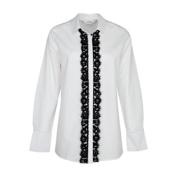 Max Volmáry • witte blouse met kant • 38, Maat 38/40 (M), Verzenden, Wit, Max Volmáry