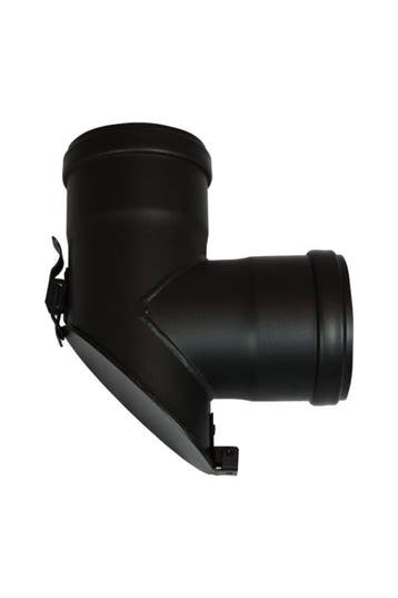 Pelletkachelpijp 80 mm - T-stuk afgeschuind met klep, Ophalen, Nieuw