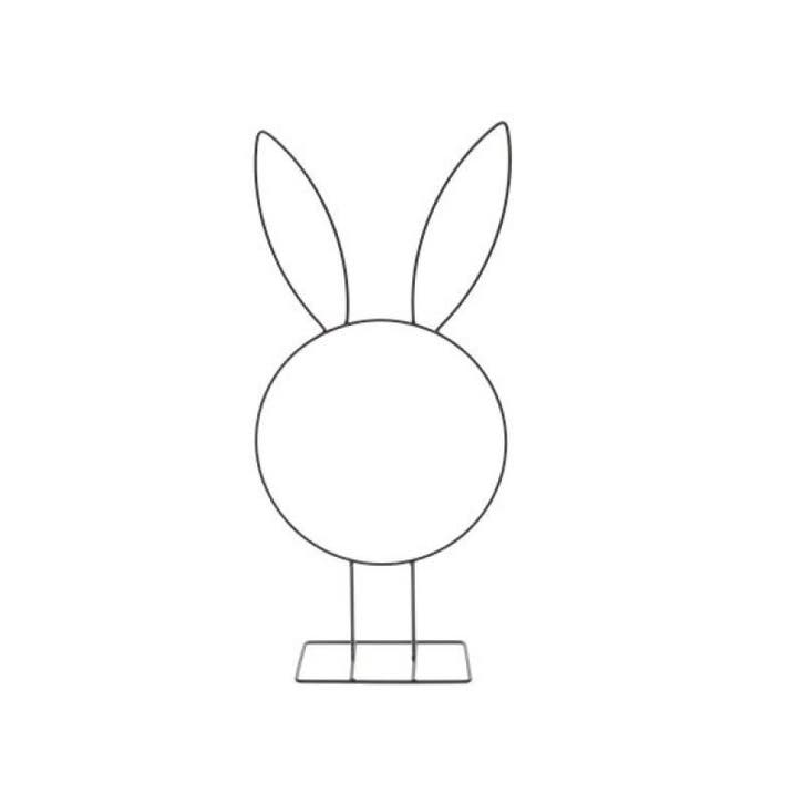 Metalen Frame Haas Bunny Zwart L20W10H61, Hobby en Vrije tijd, Knutselen, Nieuw, Ophalen of Verzenden