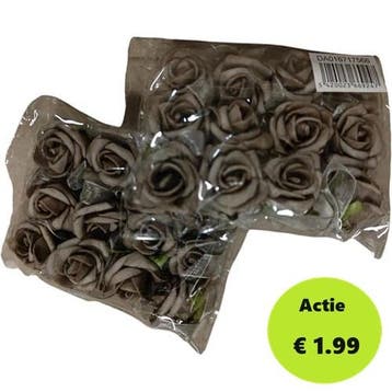 Mini Foam Roos Taupe 2 cm Zelfklevend Pak, Ophalen of Verzenden, Nieuw