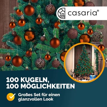 Kerstballen Bruin 100-delig (Kerst artikelen, Interieur), Verzenden, Nieuw