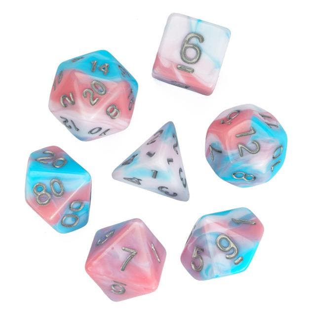 Dobbelstenen Set - Cotton Candy (7-delig) | HOT Games -, Hobby en Vrije tijd, Gezelschapsspellen | Bordspellen, Nieuw, Verzenden