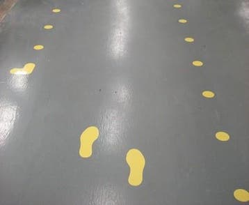 Voetstap voor vloermarkering - Polyvinylchloride (PVC) -, Verzenden