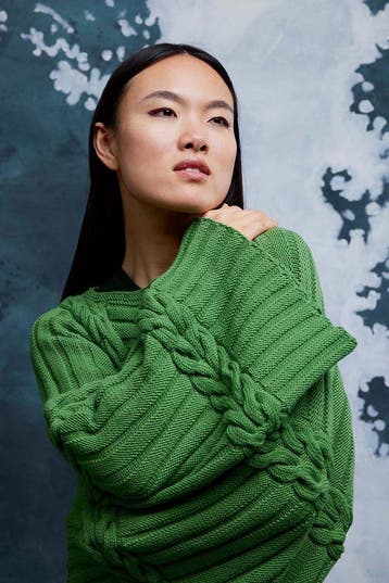 Breipatroon Cropped Damestrui Adriana met kabels in Merino, Ophalen of Verzenden, Nieuw
