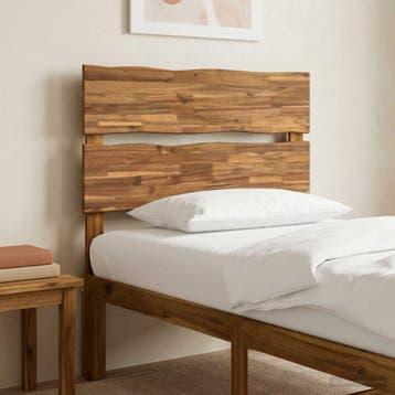 vidaXL Live Edge Hoofdbord ROSTOCK Naturel 80 cm Massief, Verzenden, Nieuw, Bruin, Hout