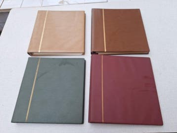 België - 4 gebruikte safe albums met bladen belgie , bladen, Gestempeld
