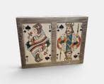 Doos - .925 zilver - Vintage speelkaarten doos