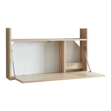 Klaptafel Rautalampi wandbureau voor wandmontage eikenkleuri, Verzenden, Nieuw