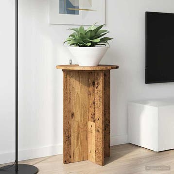 vidaXL Plantenstandaard 2 st Oud hout Ø40 x 60 cm Bewerkt, Verzenden, Nieuw