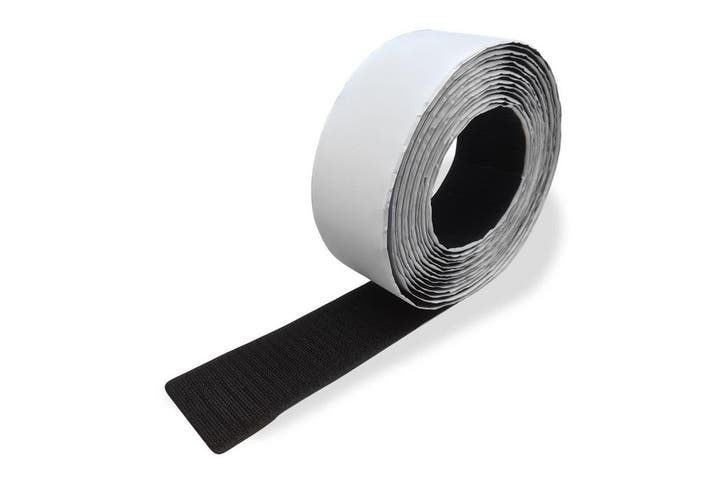 2xRol 10 mtr zelfklevend klittenband 5cm Zwart-haak en lu..., Tuin en Terras, Partytenten, Nieuw, Verzenden