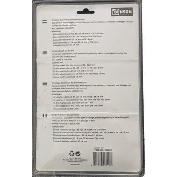 Benson Borstelset Boormachine 10-delig - Voor Ontbramen e..., Ophalen of Verzenden, Nieuw