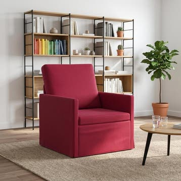 vidaXL Fauteuil Wijnrood 70 x 81 x 82 cm fluweel, Huis en Inrichting, Eenpersoons, Verzenden, Nieuw, Minder dan 150 cm