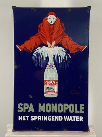 SPA - Emaille bord - 75x47x1 cm - Gemaakt van een dikke