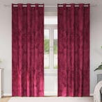 vidaXL Velvet Gordijnen 2 pcs Wijnrood 225 x 140 cm Fluweel, Verzenden, Nieuw, Rood