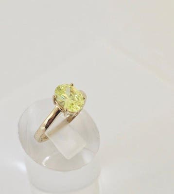 Zonder minimumprijs - Ring - 8 karaat Geel goud - Limoen, Sieraden, Tassen en Uiterlijk, Ringen, Nieuw