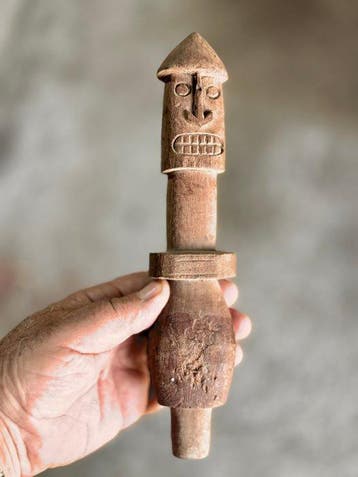 Timor-deksel voor medicijnpot - Timor - Indonesië (Zonder