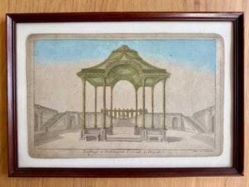 Onbekende kunstenaar - 18e-eeuwse Franse architectuurgravure