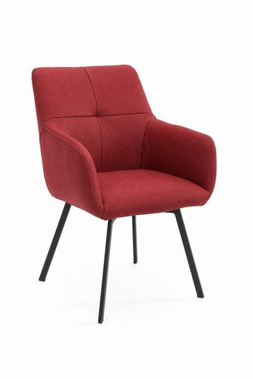 Eetkamerstoel Etna - eetkamerstoelen - Rood, Huis en Inrichting, Nieuw, Rood, Stof
