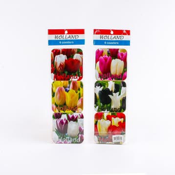 Set van 6 kurk onderzetters met tulpen | 5482, Ophalen of Verzenden, Nieuw