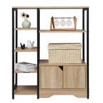 Hoekboekenkast met Lade – Houten Opbergrek 6 Planken, Verzenden, Nieuw