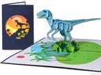 Velociraptor Pop-up Kaart Dinosaurus Raptor 3D-wenskaart, Verzenden, Nieuw