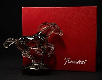 Baccarat - Figuur - Figure / Presse-papiers Mustang / Cheval, Antiek en Kunst, Curiosa en Brocante