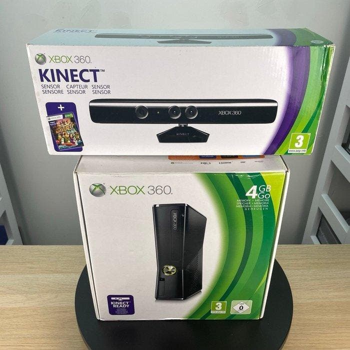 Microsoft - Xbox 360 - Xbox 360 Slim 4GB com Kinect (caixa), Spelcomputers en Games, Spelcomputers | Overige Accessoires