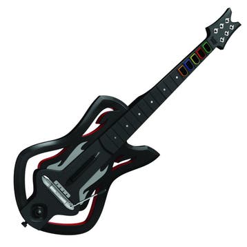 Wii Gitaar, zwart. Met garantie, morgen in huis!, Ophalen of Verzenden, Zo goed als nieuw