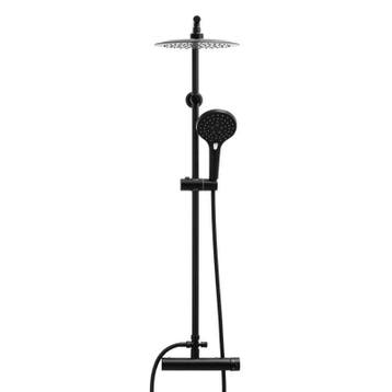 Regendouche Zwart 25cm Messing | Premium | OP=OP, Huis en Inrichting, Badkamer | Complete badkamers, Ophalen of Verzenden, Nieuw