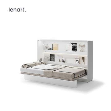 Lenart Bed Concept Horizontaal Opklapbed 120x200 - Wit, Nieuw