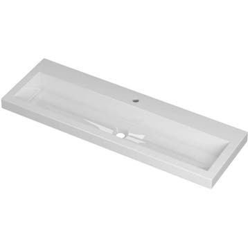 INK Roots Wastafel Porselein met 1 Kraangat - 1200x400x60 mm, Ophalen of Verzenden, Nieuw