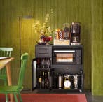 Witte Keukentrolley met Lade en Glazen Deur – 89 cm, Huis en Inrichting, Keuken | Keukenelementen, Verzenden, Nieuw