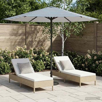 vidaXL Tuinparasol 230 x 230 cm Polyester Rechthoekig Blauw, Tuin en Terras, Parasols, Verzenden, Nieuw, 2 tot 3 meter