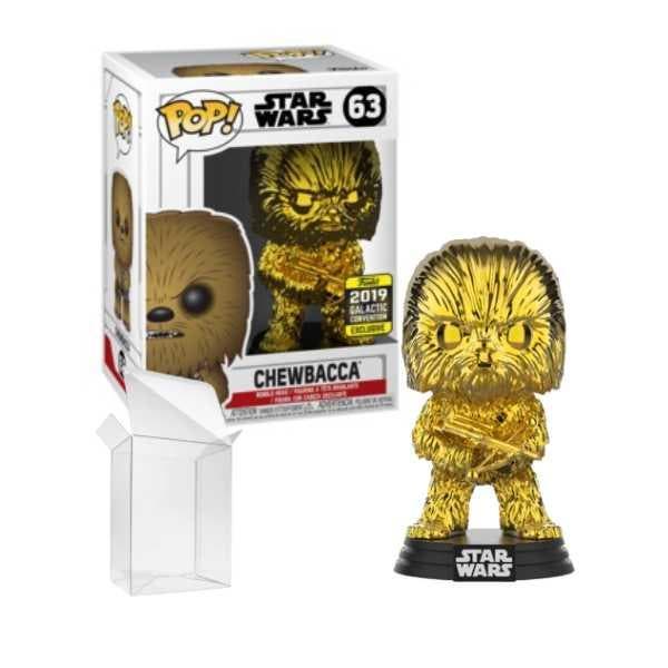 Funko Pop Star Wars  Chewbacca 63 Gold Chrome [Galactic ], Verzamelen, Poppetjes en Figuurtjes, Verzenden