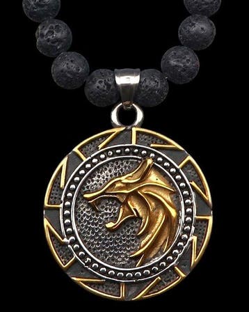 Lavasteen - Vikingwolf - Spirituele bescherming,